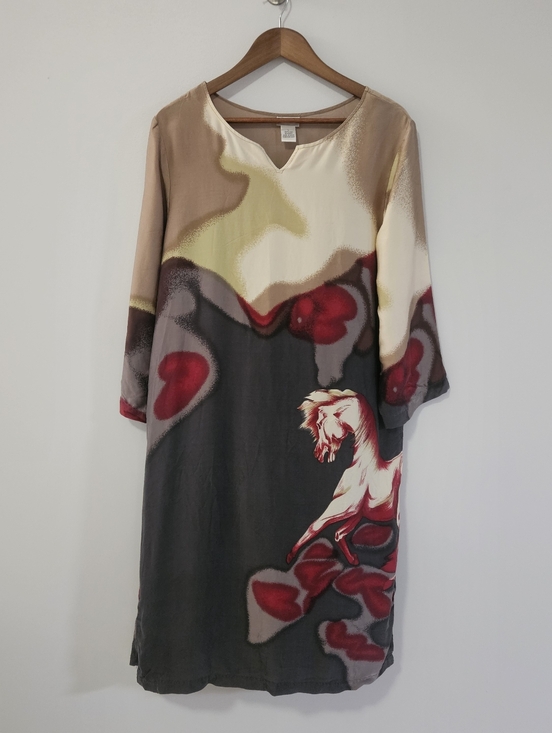 Neiman Marcus Dresses & Skirts - Neiman Marcus 100% Silk Horse Print Tunic Dress Large